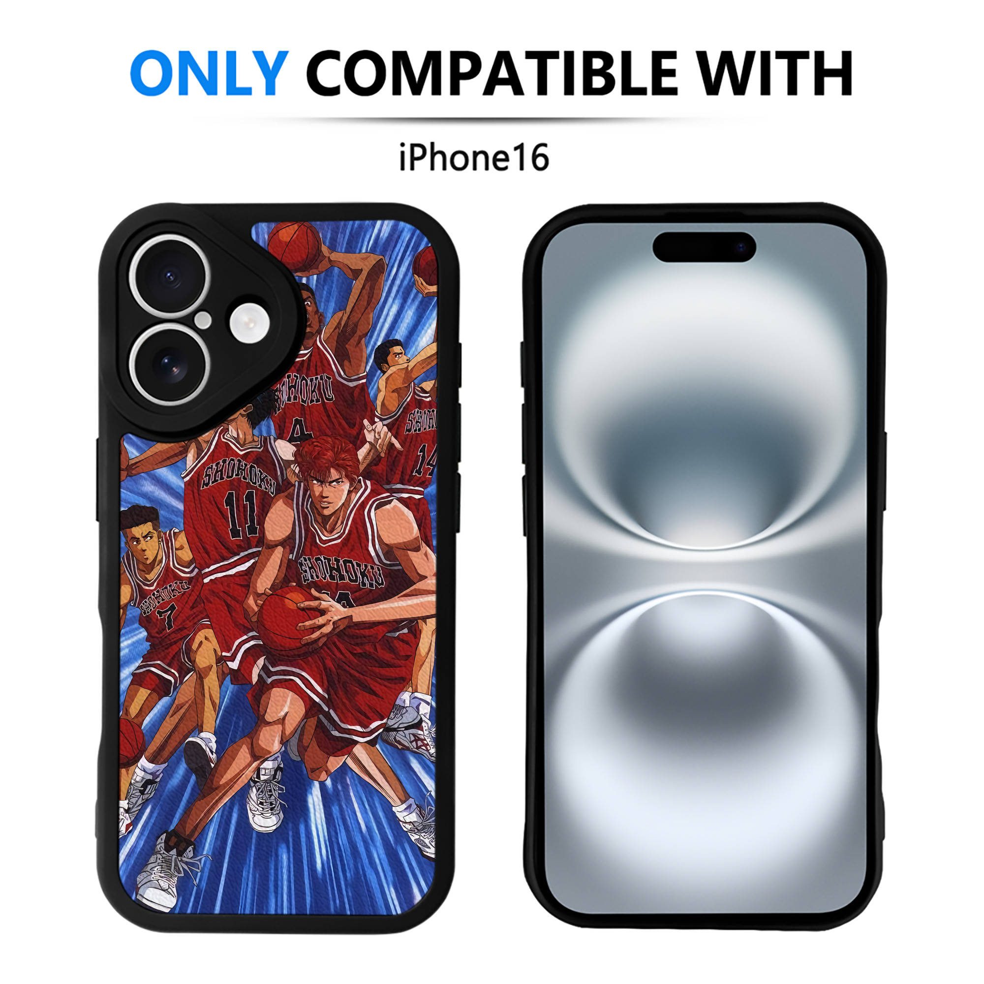 （画像用） SLAM DUNK／スラムダンク 【iPhone 16シリーズ対応】シリコンスマホケース（レザー調） 材質：シリコン